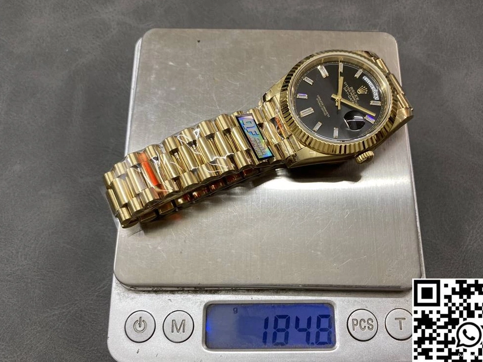 Day Diamond Date Factory Steel Black QF Hourmarker Rolex M228238-0059 v5 Dial Tungsten 0831